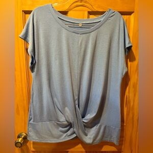 SHEIN Blue Women's Top twisted front size XL